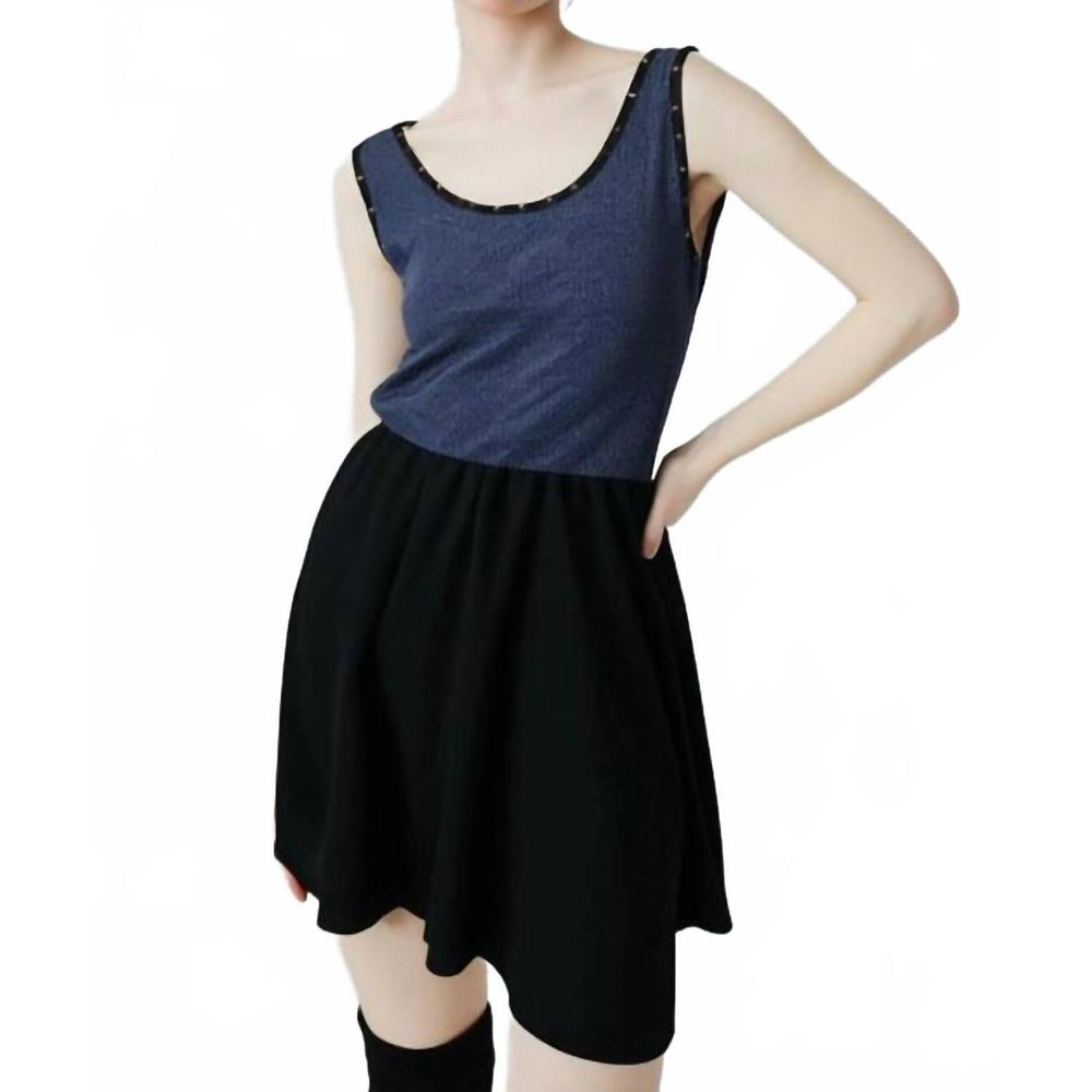 NEW TOUGH LUV babydoll tank dress in black acid wash